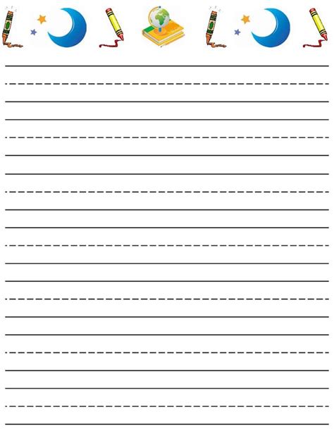 printable stationery  kids  lined kids writing paper