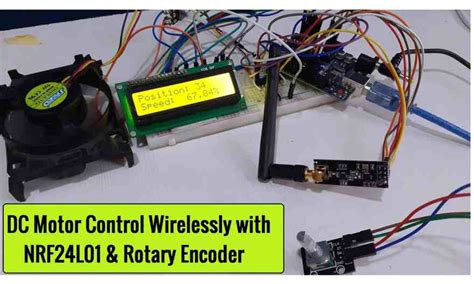 dc motor speed control with nrf24l01 rotary encoder and arduino