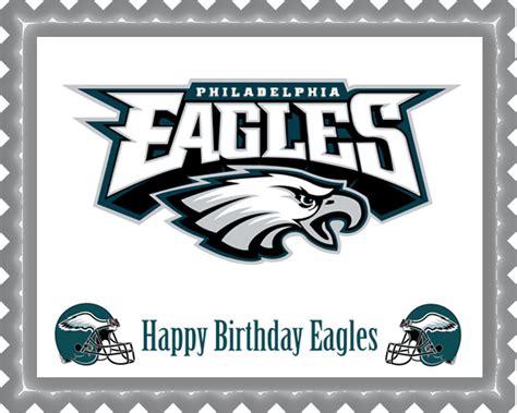philadelphia eagles edible birthday cake topper