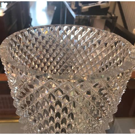 Late 19th Century Diamond Cut Crystal Vase Chairish