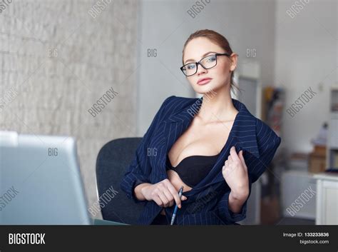 sexy blonde secretary image and photo free trial bigstock