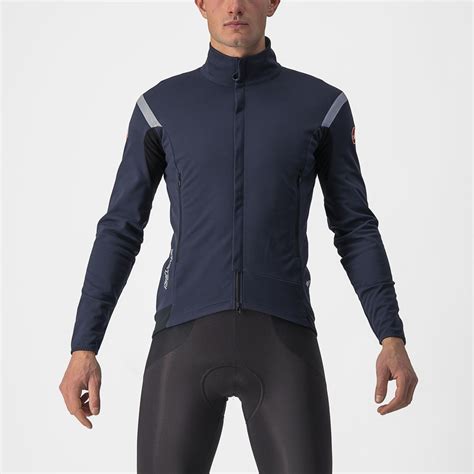 castelli perfetto ros  long sleeve cycling jacket dark blue men