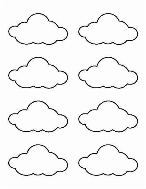 cloud template printable awesome small cloud pattern   printable