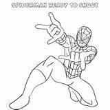 Spiderman Coloring Pages Spider Man Amazing Printable Shoot Ready Homecoming Web Shooting Toddler Wonderful Will Scarlet His sketch template