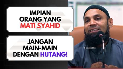 3 Perkara Jangan Buat Pada Orang Mati Syahid Ustaz Mohd Shaffi Youtube