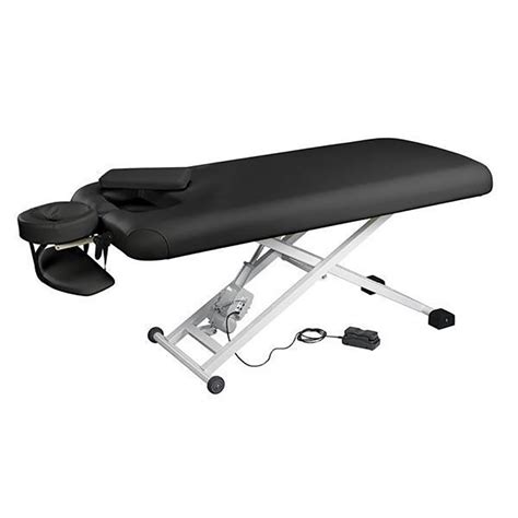 professional deluxe stationary electric massage table bed black spa