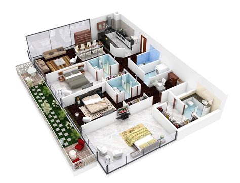 efficient  bedroom floor plans interior design ideas