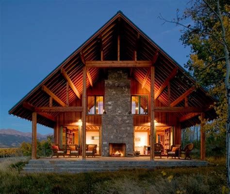 modern ranch house  colorado beautiful rustic design centers  fireplace