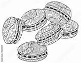 Macarons Coloring Zentangle Comp Contents Similar Search sketch template