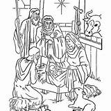 Coloring Wise Baby Nativity Birth Trueway Studied sketch template