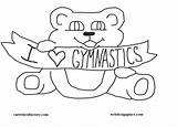 Gymnastics Coloring Pages Printable Gymnastic Color Print Sheets Word Book Bear Search Teddy Children Colouring Words Kids Printables Kidsuki Preschool sketch template