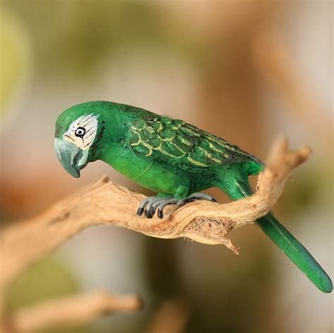 miniature green artificial macaw parrot birds butterflies basic craft supplies craft