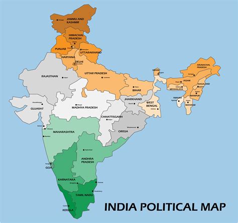 indian political map outline   latest map update