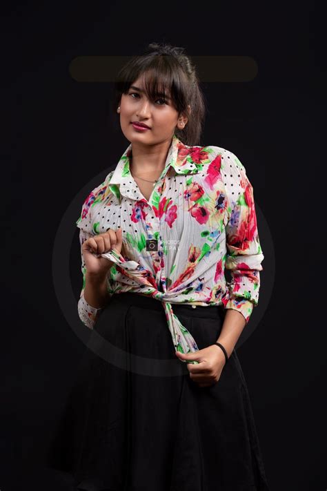 Bold And Sexy Nepali Girl In A Floral Shirt Portfolio Shoot Ideas