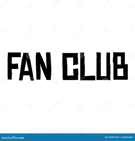 fan club stamp  white stock vector illustration  black