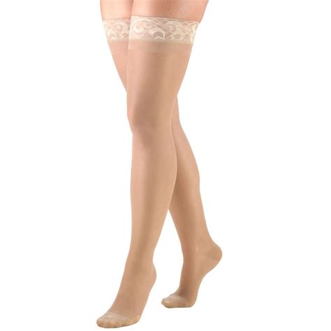 truform women s lites 15 20 mmhg thigh high support stockings