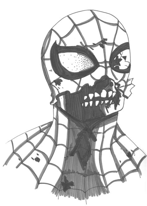 zombie spiderman  paintedblack  deviantart