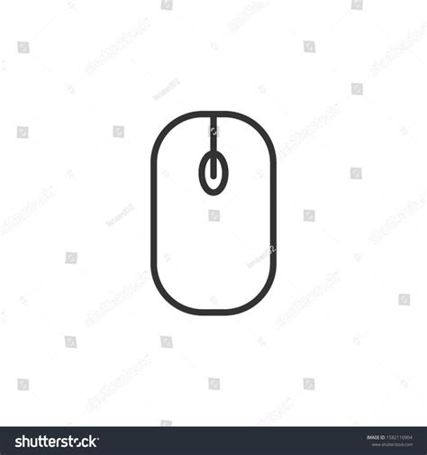 mouse icon outline style vector template ad affiliate outline