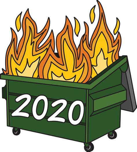 dumpster fire flames garbage  vector graphic  pixabay