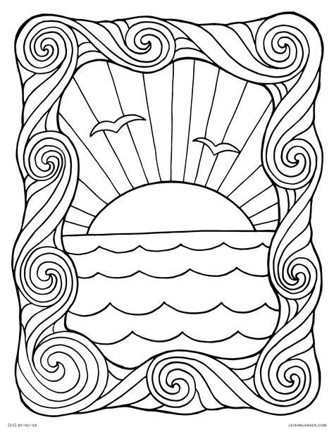 water waves coloring pages  getcoloringscom  printable