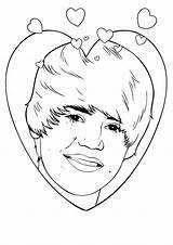 Bieber Justin Coloring Celebrity Music Netart Color Print sketch template