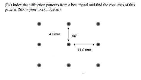 index  diffraction patterns   bcc crystal  cheggcom
