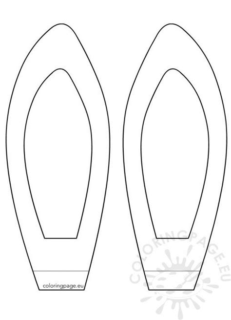 easter craft bunny ears template coloring page