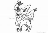 Sylveon Chibi sketch template