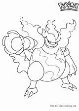 Coloring Pages Magmortar Pokemon Printable Kids sketch template