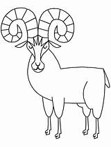 Sheep Coloring Pages Bighorn Kids Horn Drawing Animals Printable Big Clipart Cliparts Drawings Template Rams Print Colouring Cartoons Coloringpagebook Butterfly sketch template
