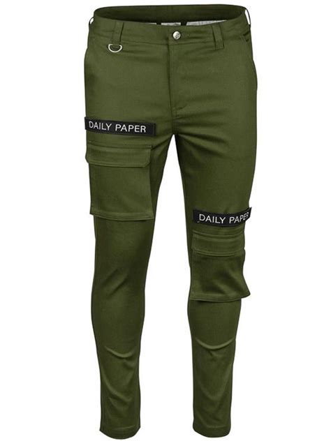maddox  daily paper cargo pants olive green groen
