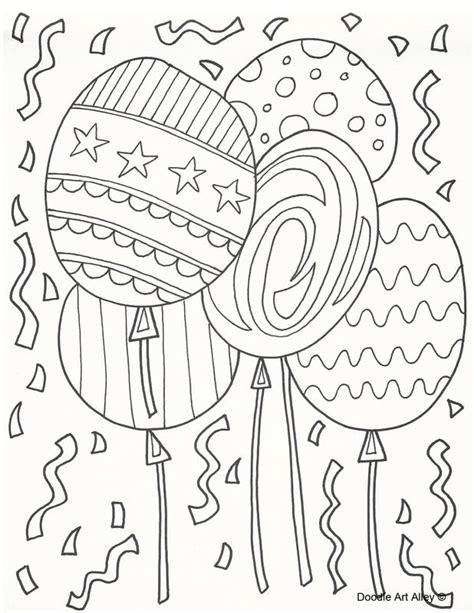 doodle art alley lots  great  coloring pages birthday