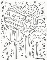 Doodle Coloring Pages Alley Birthday Celebration Printable Happy Celebrations Adult Colouring Print Kids Color Sheets Balloons Getcolorings Patterns Printables Letters sketch template