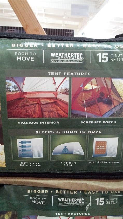 coleman screened  person dome evanston tent costco weekender