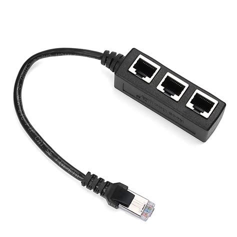 pc lan ethernet network rj connector splitter adapter cable  networking extension  male