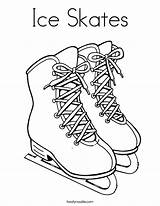 Ice Skate Coloring Pages Skating Printable Print Skates Kids Templates Choose Board Winter sketch template