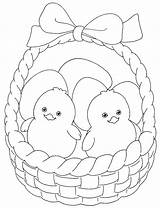 Easter Coloring Pages Easy Chick Getdrawings sketch template