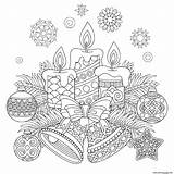 Coloring Christmas Balls Theme Pages Candlelight Printable Book Freehand Greeting Sketch Drawing Card Happy Year Adult sketch template