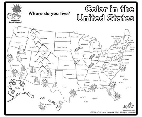 united states map coloring page kids qq  colorin vrogueco