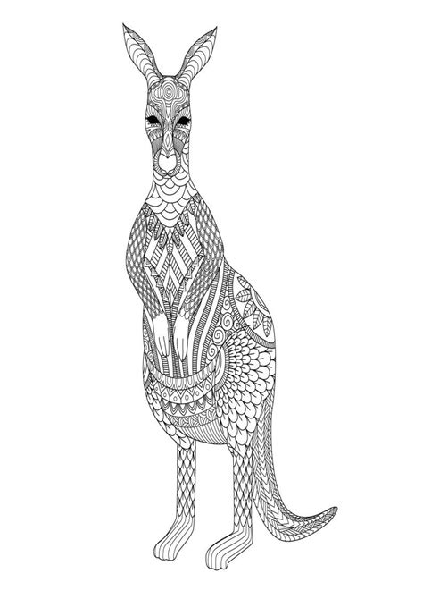 kangaroo coloring pages  adults richard fernandezs coloring pages