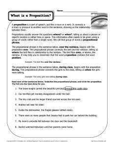 preposition printable worksheet preposition worksheets