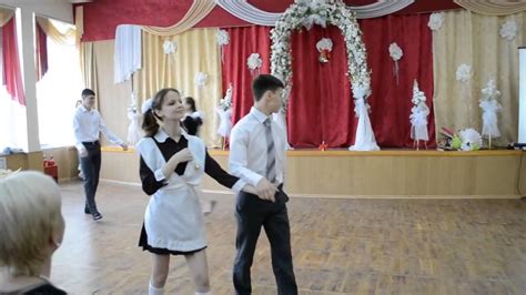 Last Bell Waltz In Soviet Schoolgirl Uniform Dance Youtube