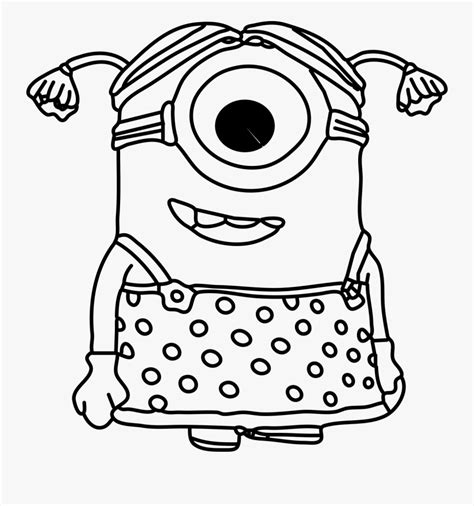 minion big eye girl coloring page cute minion coloring pages