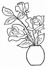 Bunga Mawar Mewarnai Coloriage Valentine 2451 Designlooter sketch template