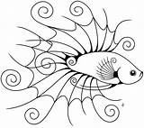 Betta Fish Drawing Drawings Coloring Getdrawings Choose Board Wordpress sketch template