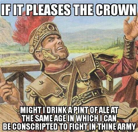 might i drink a pint of ale at the same age in which i can be conscripted to fight in the army