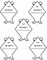 Name Coloring Pages Tag Template Diamond Shape Kids Color sketch template