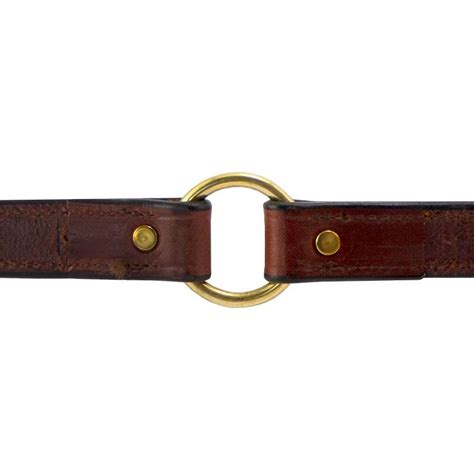 mopix deluxe leather dog collar  center ring detail