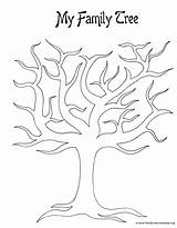 Template Tree Family Blank Drawing Printable Large Kids Coloring Templates Outline Simple Print Branches Easy Drawings Make Charts Line Coloringhome sketch template