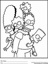 Simpsons Coloring Pages Simpson Print Characters Printable Family Kids Name Colouring Sheets Los Cartoons Colorear Disney Para Color Cartoon Familia sketch template